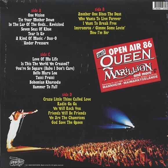 Queen Reigns the World Live in Mannheim 1986 2LP Vinyl Record Limited Edition - Picture 6 of 6